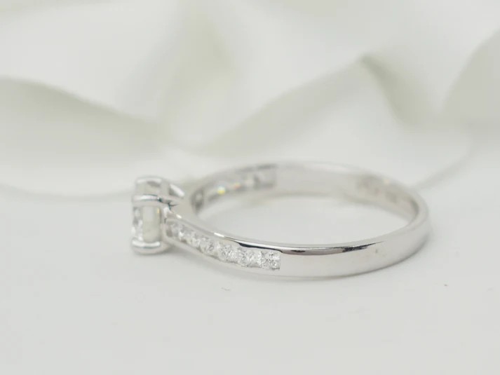 Bague Solitaire En Or Blanc Et Diamant 0.48ct-photo-4
