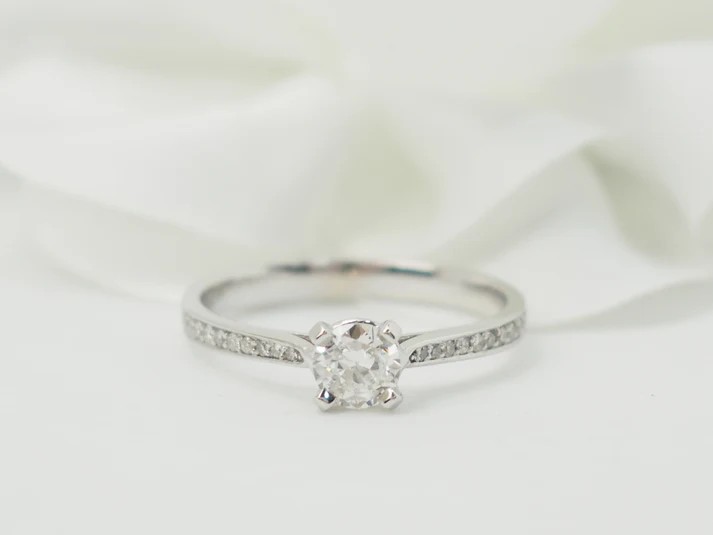 White Gold And 0.35ct Diamond Solitaire Ring