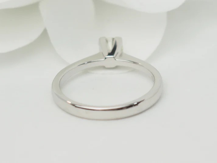 Bague Solitaire En Or Blanc Et Diamant 0.41 Ct-photo-1