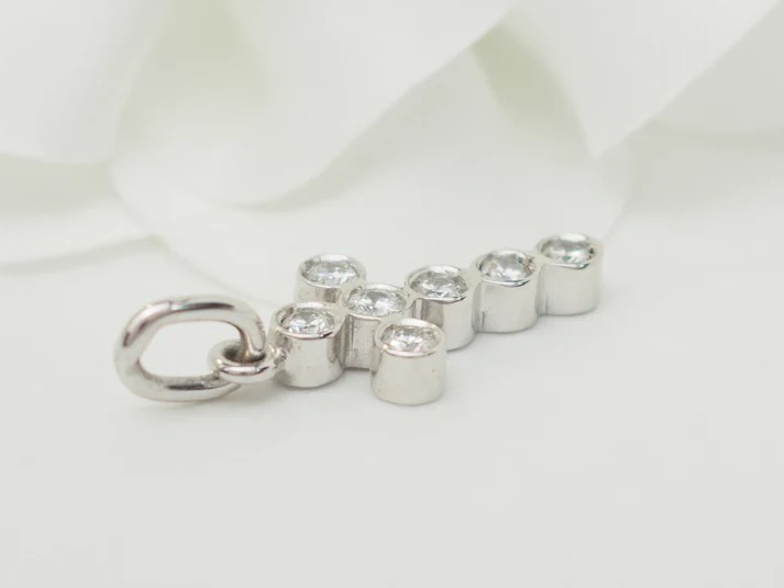 Pendentif Croix En Or Blanc Et Diamants 0.35ct-photo-3