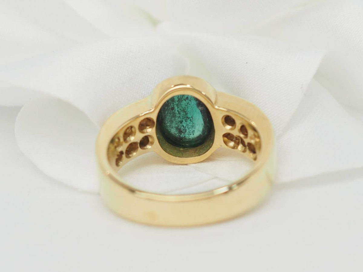 Yellow Gold And Emerald Ring-photo-2