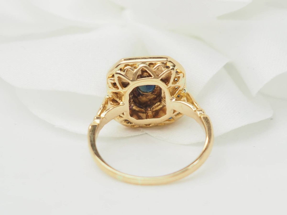 Yellow Gold, Sapphire And Diamond Entourage Ring-photo-1