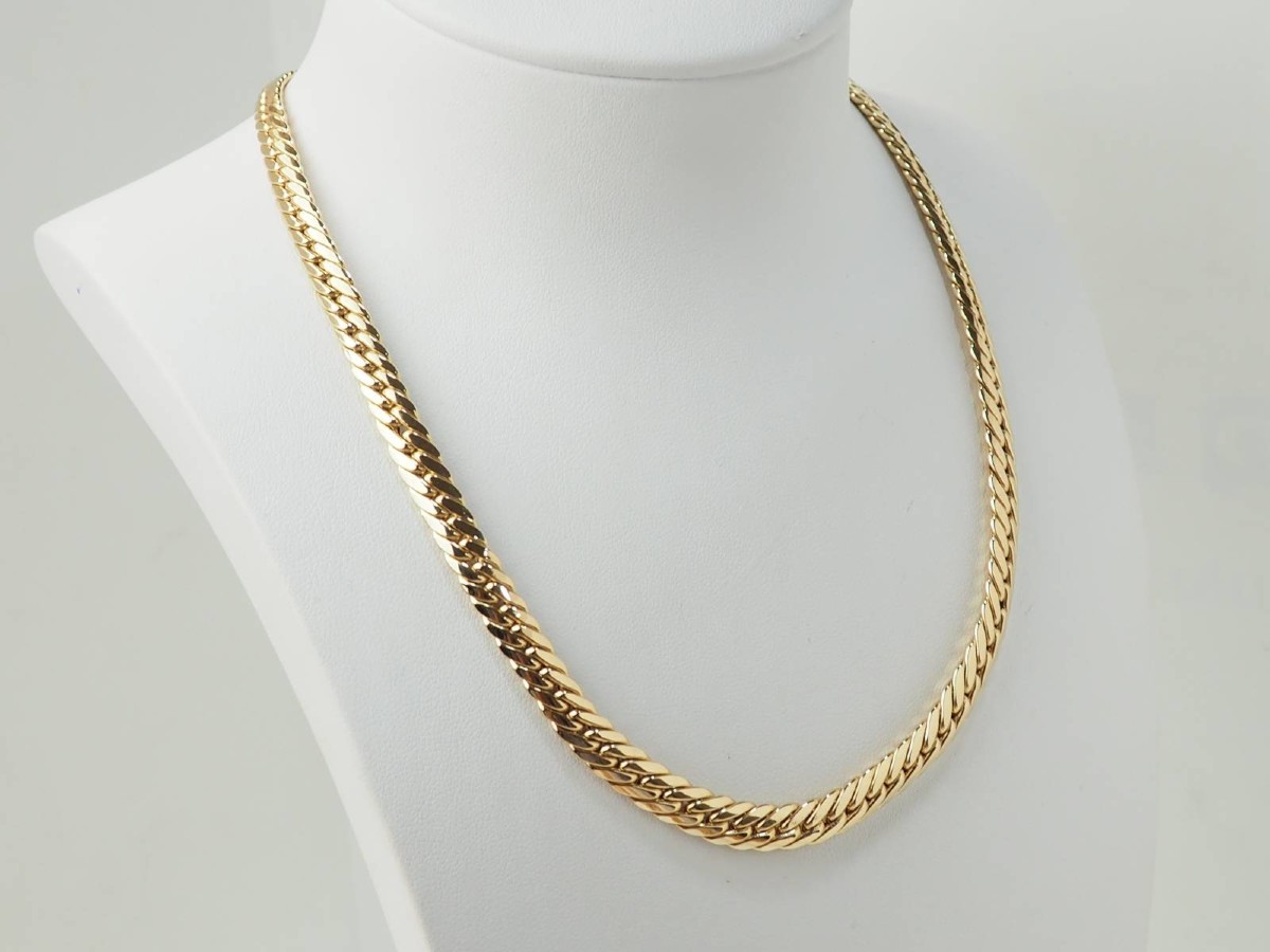 English Mesh Necklace In Yellow Gold-photo-4