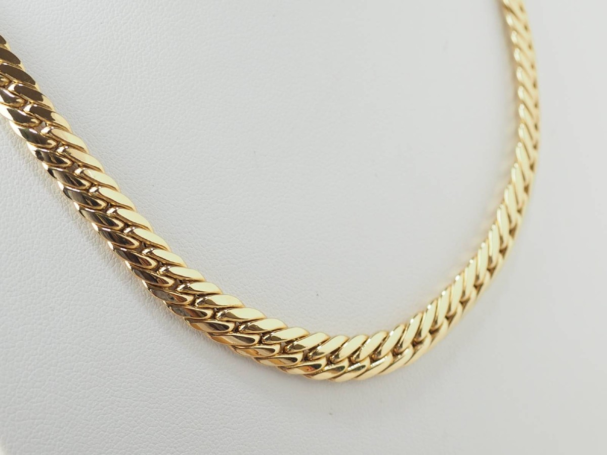 English Mesh Necklace In Yellow Gold-photo-1