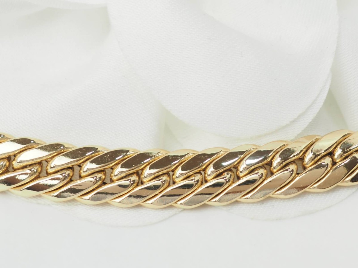 English Mesh Necklace In Yellow Gold-photo-2