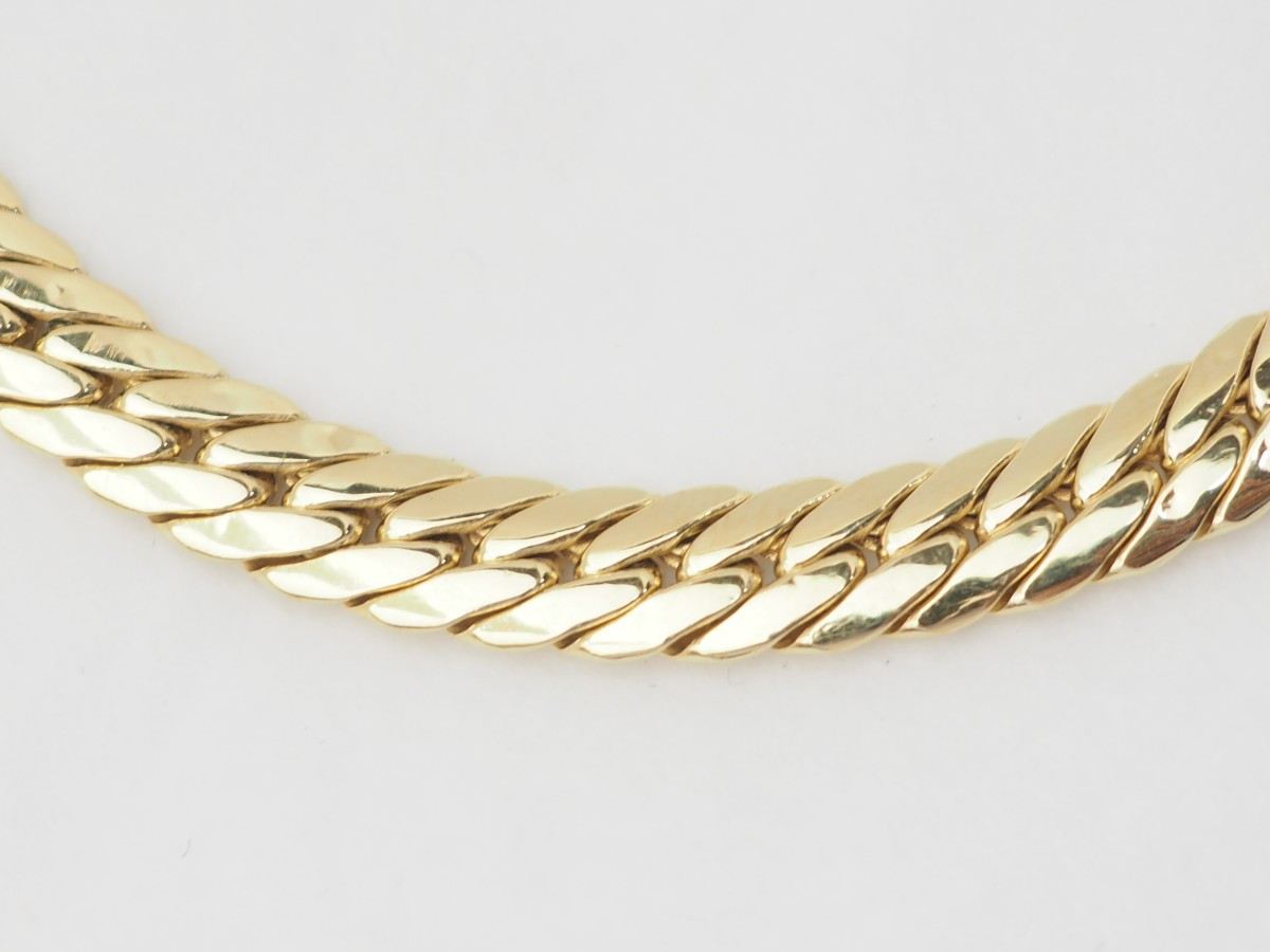 Vintage English Mesh Bracelet In Yellow Gold-photo-4
