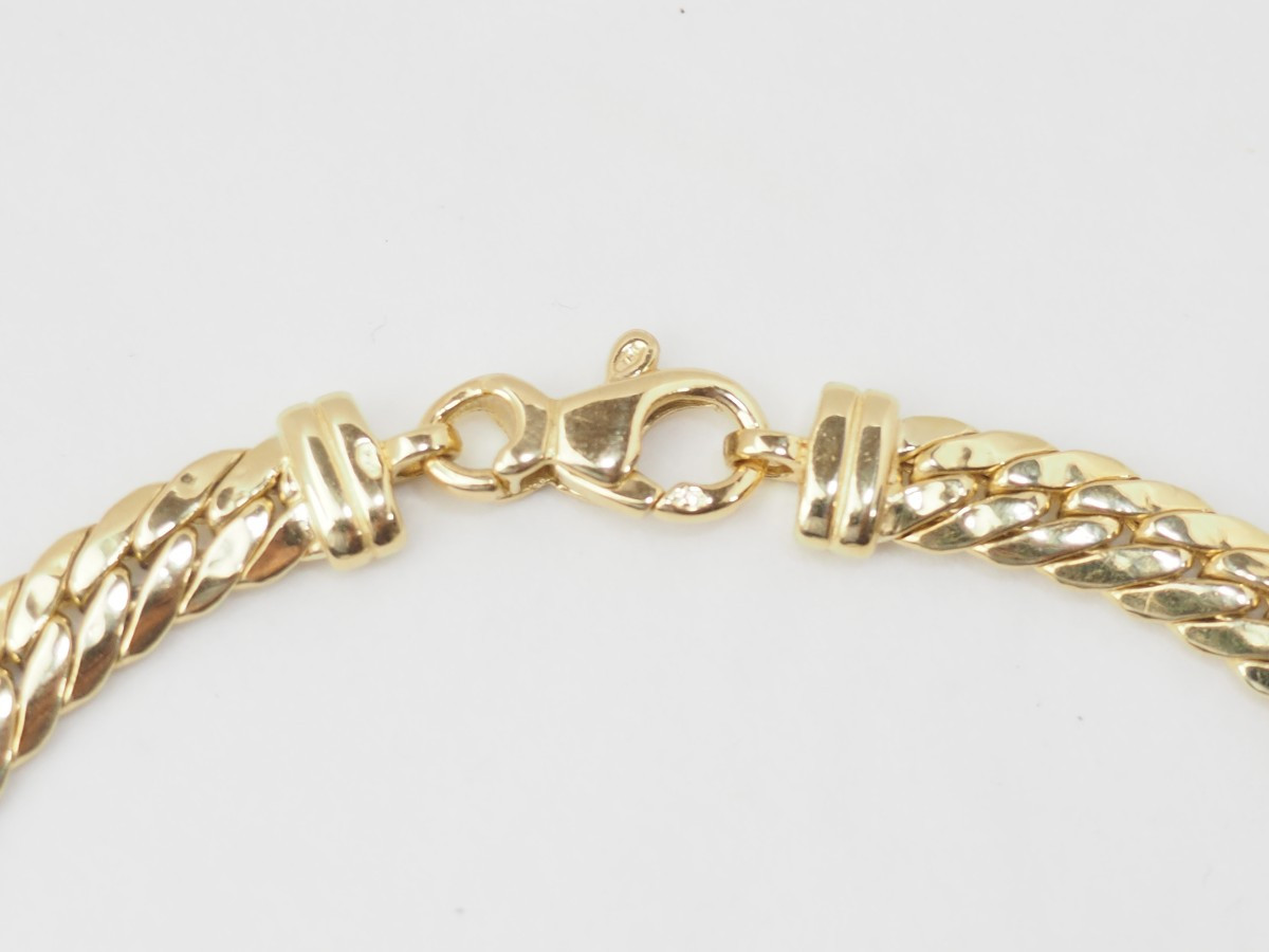 Vintage English Mesh Bracelet In Yellow Gold-photo-1