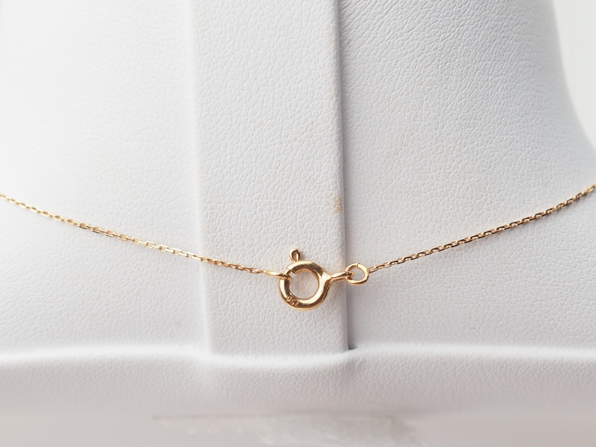 Rose Gold And Sapphire Pendant Necklace-photo-3