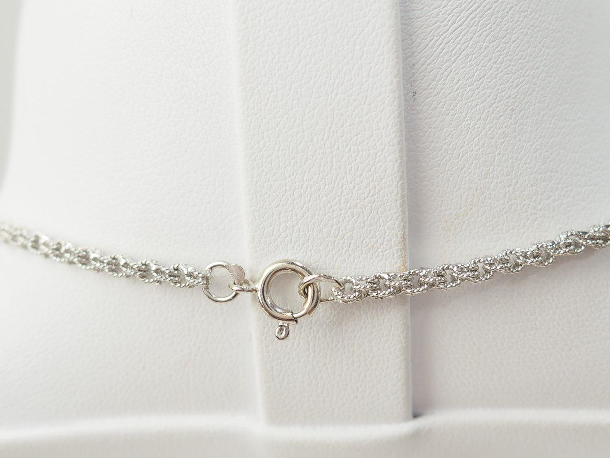 collier vintage en or blanc -photo-3