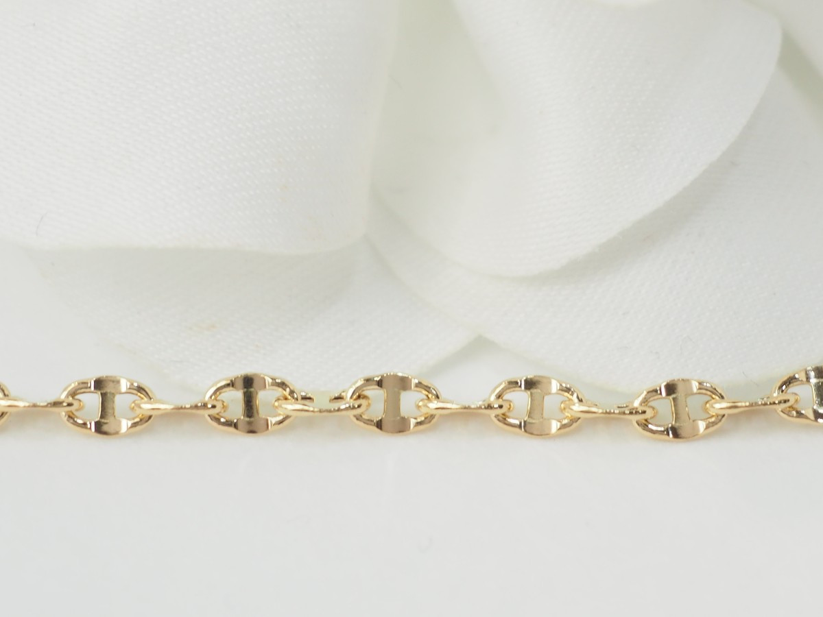 Bracelet maille marine en or jaune