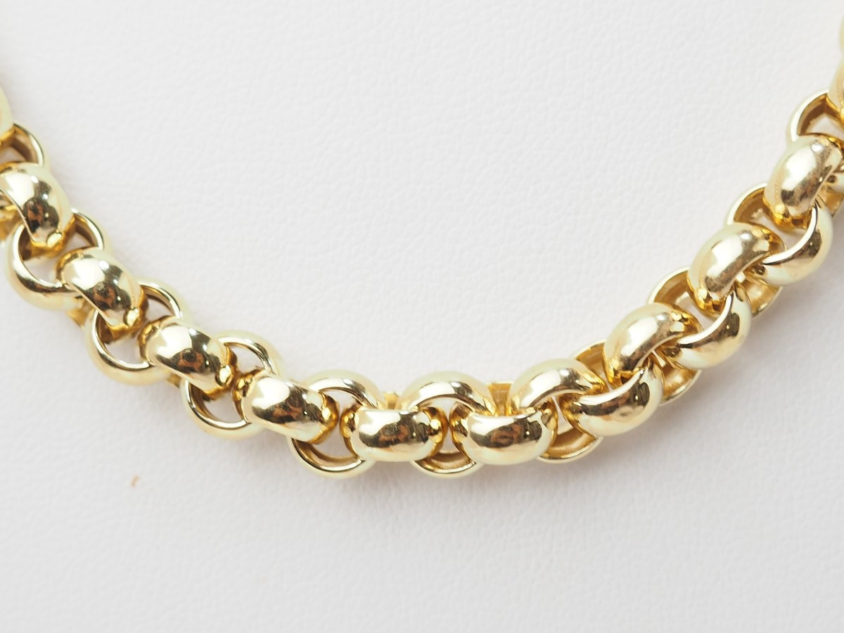 Collier maille jaseron en or jaune-photo-4