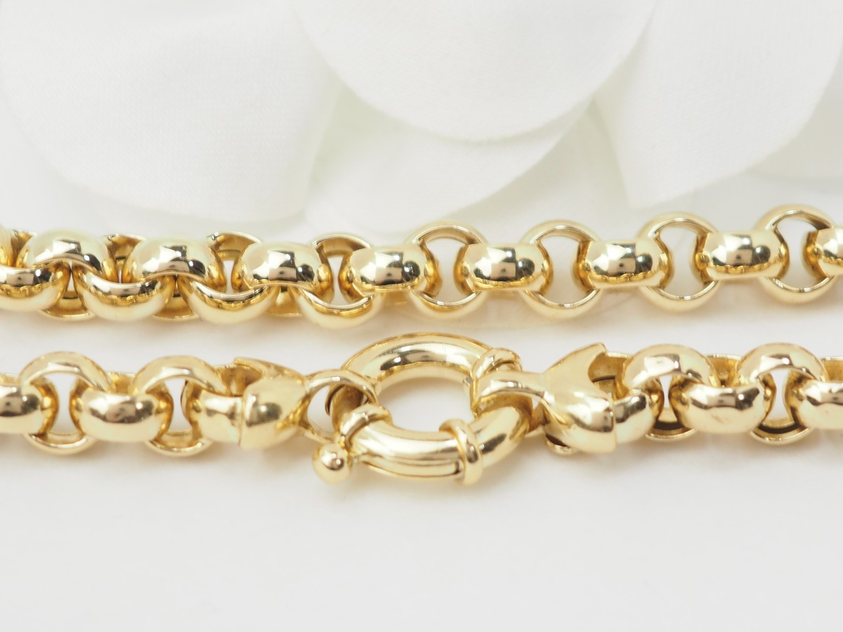 Yellow Gold Jaseron Mesh Bracelet-photo-2