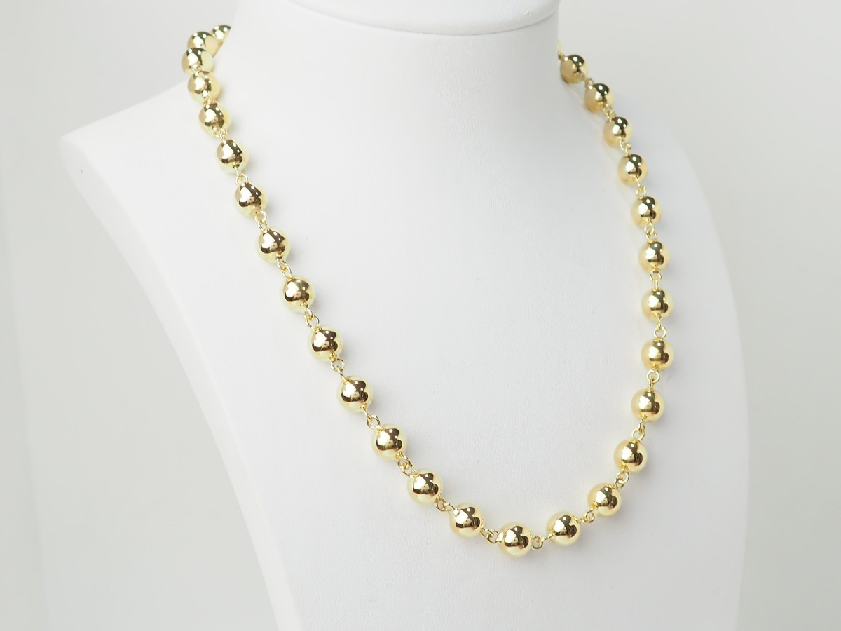 Collier Marseillais  boules en or jaune -photo-2
