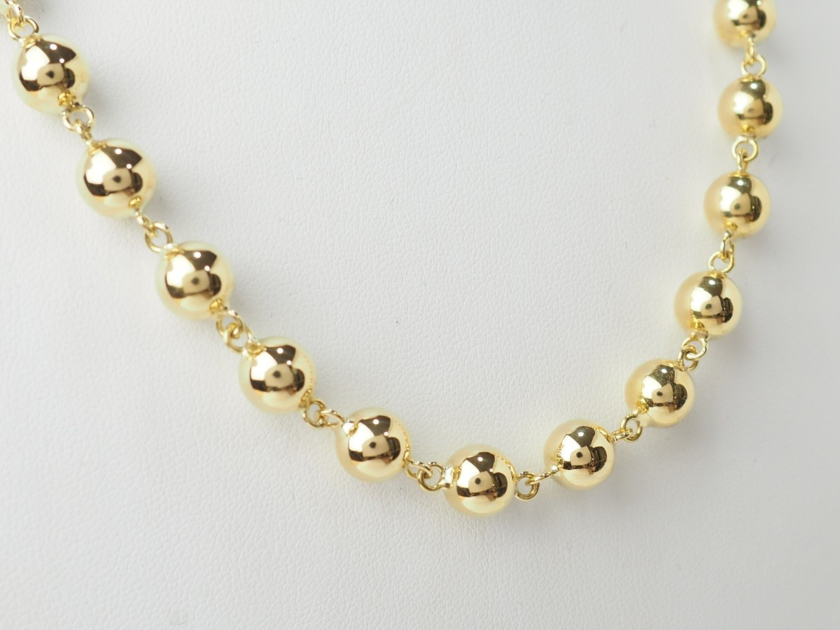 Collier Marseillais  boules en or jaune -photo-3
