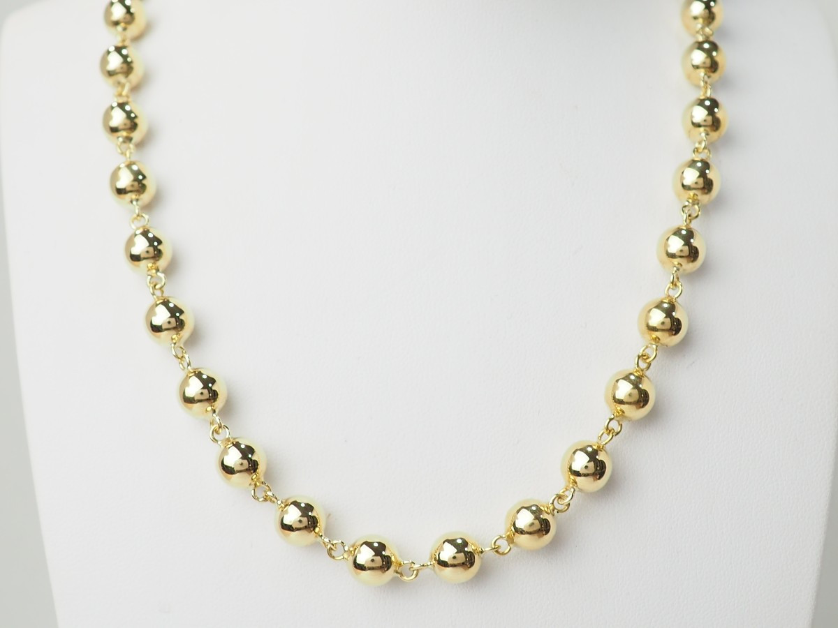 Collier Marseillais  boules en or jaune -photo-1