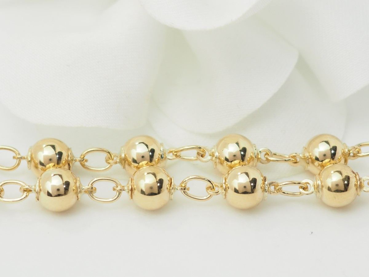 Marseille Bracelet With Yellow Gold Balls-photo-3