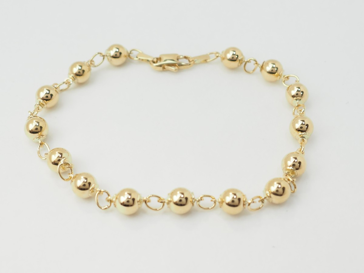 Marseille Bracelet With Yellow Gold Balls-photo-1
