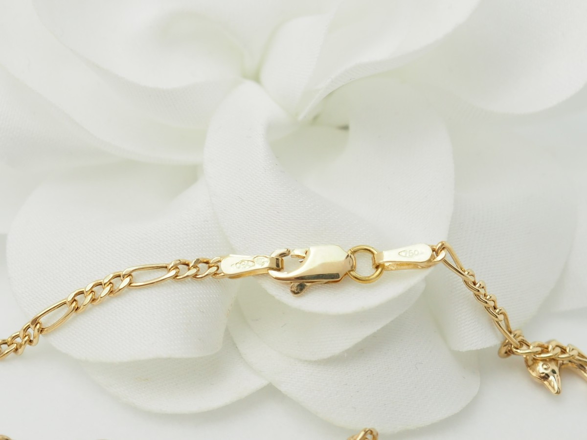 Five Charm Bracelet In Yellow Gold-photo-1