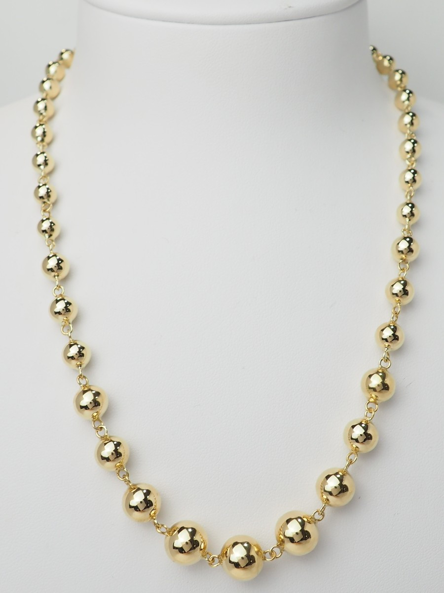 Collier marseillais boules en chute en or jaune-photo-1
