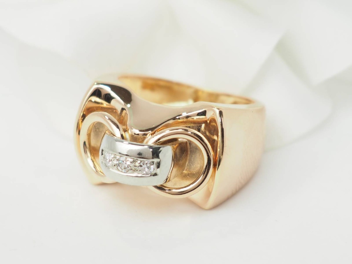 Tank Ring In Rose Gold And Diamonds-photo-3