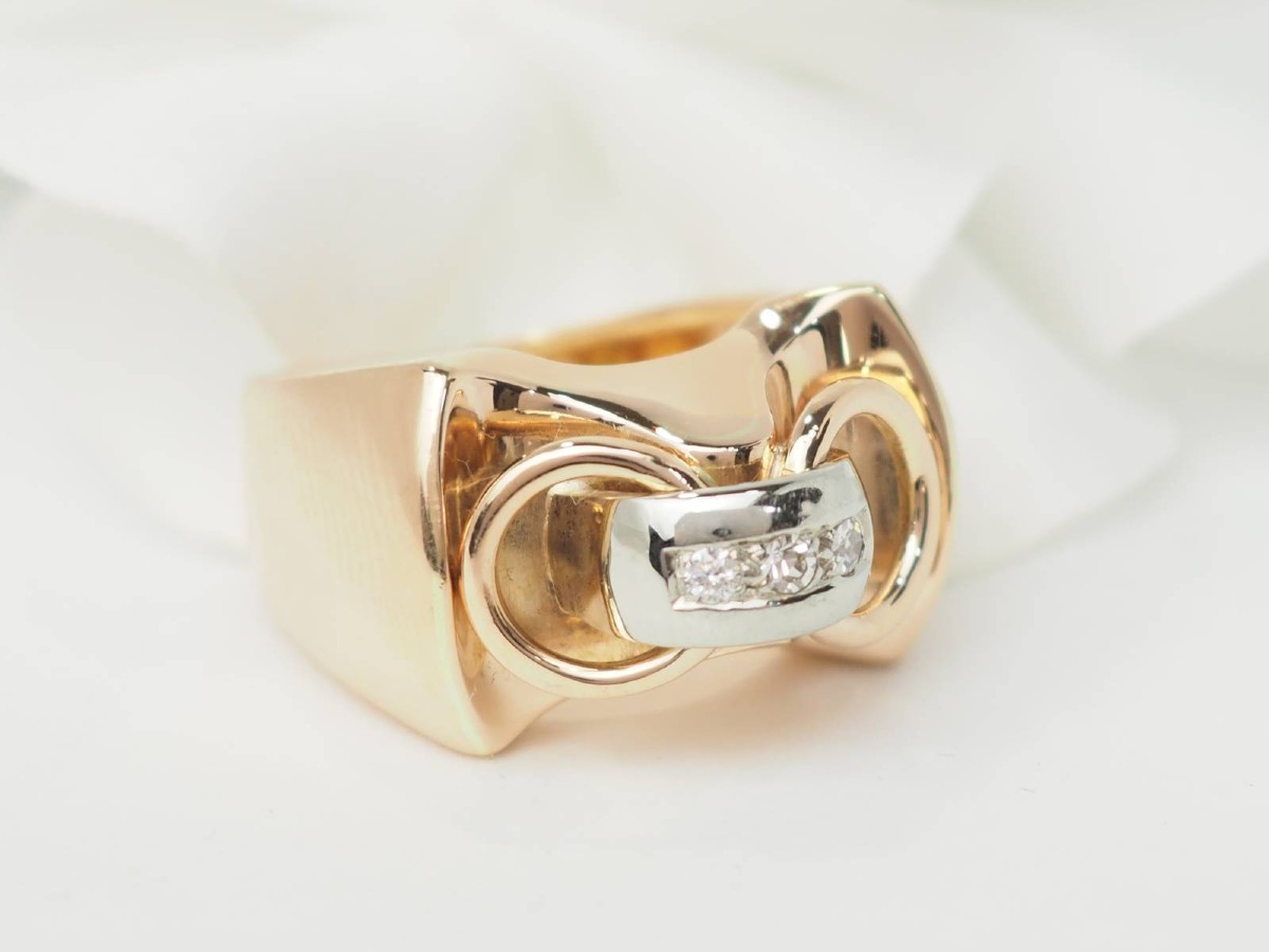 Tank Ring In Rose Gold And Diamonds-photo-4