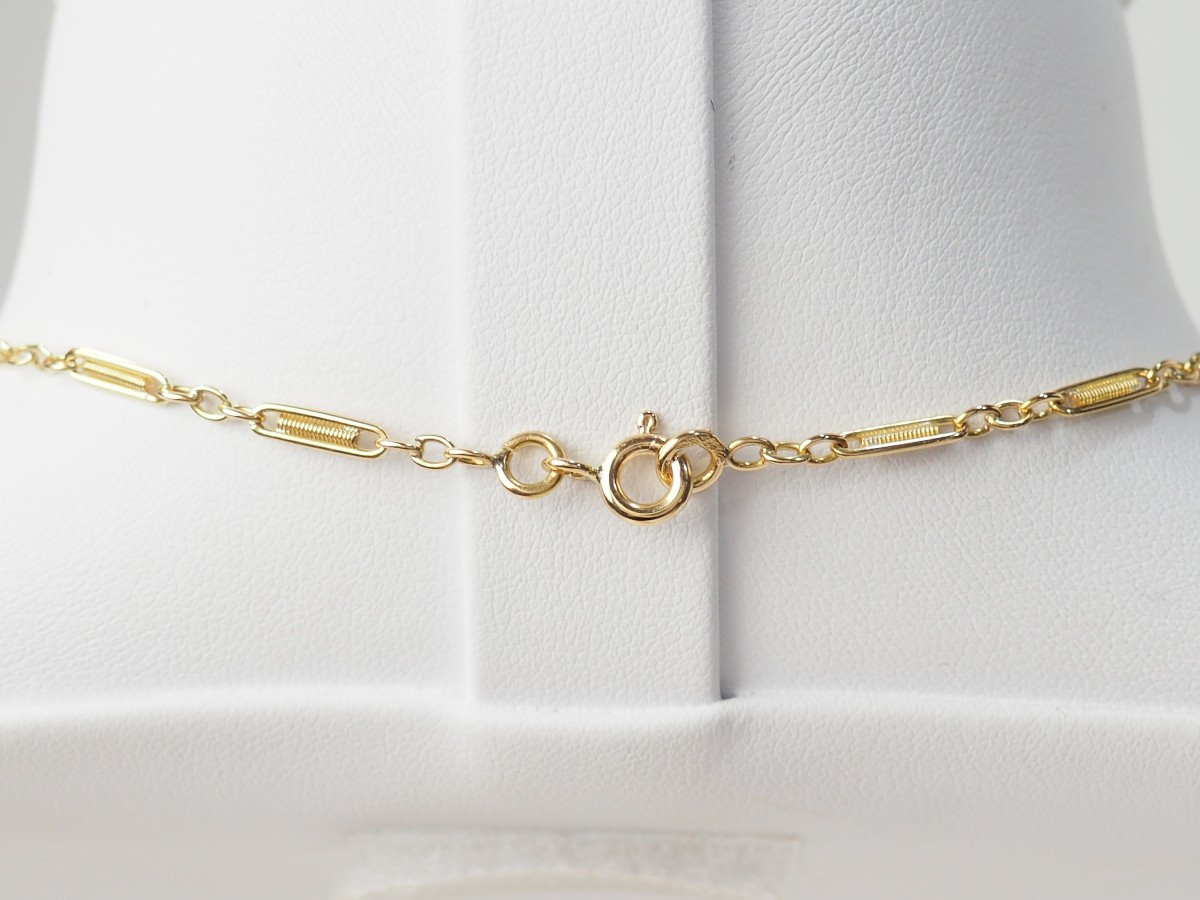 Collier draperie Fin XIXème en or jaune-photo-3