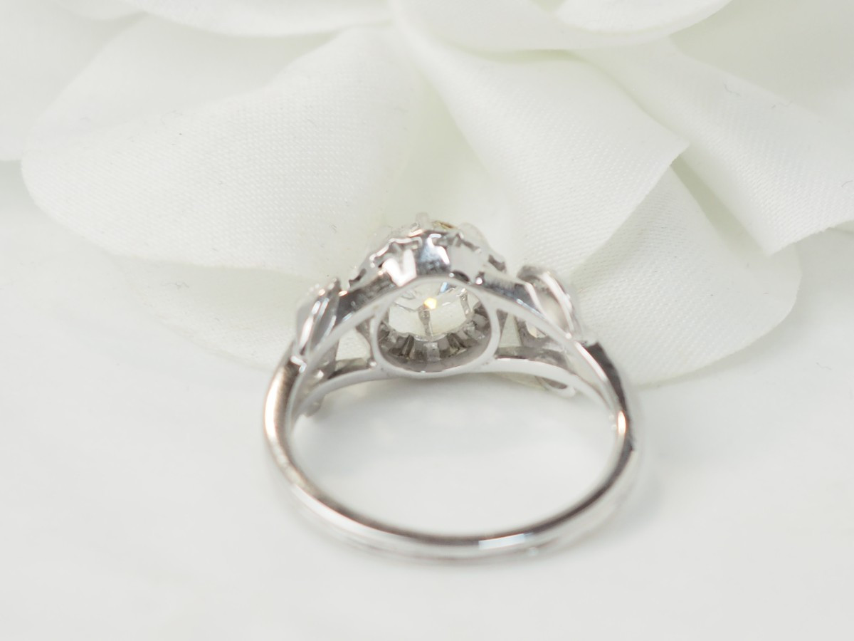 Solitaire Ring In White Gold, Platinum And 1.20ct Diamond-photo-3