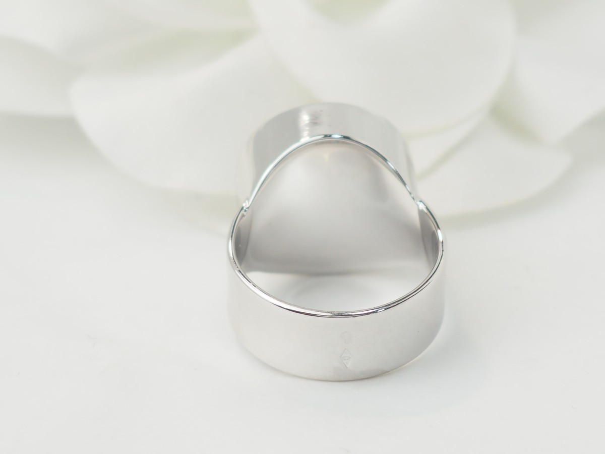 White Gold And Cultured Pearl Ring-photo-3