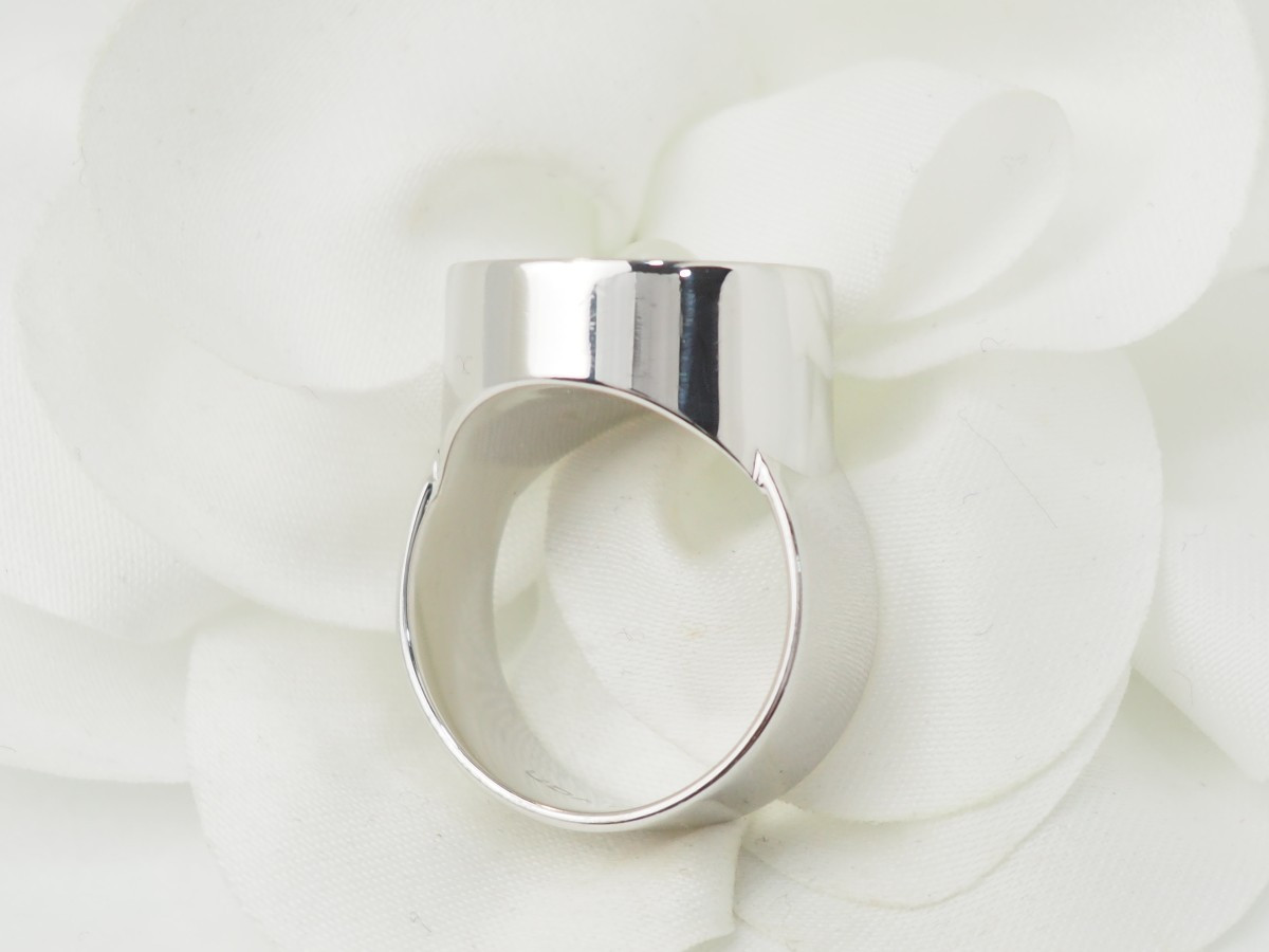 White Gold And Cultured Pearl Ring-photo-4