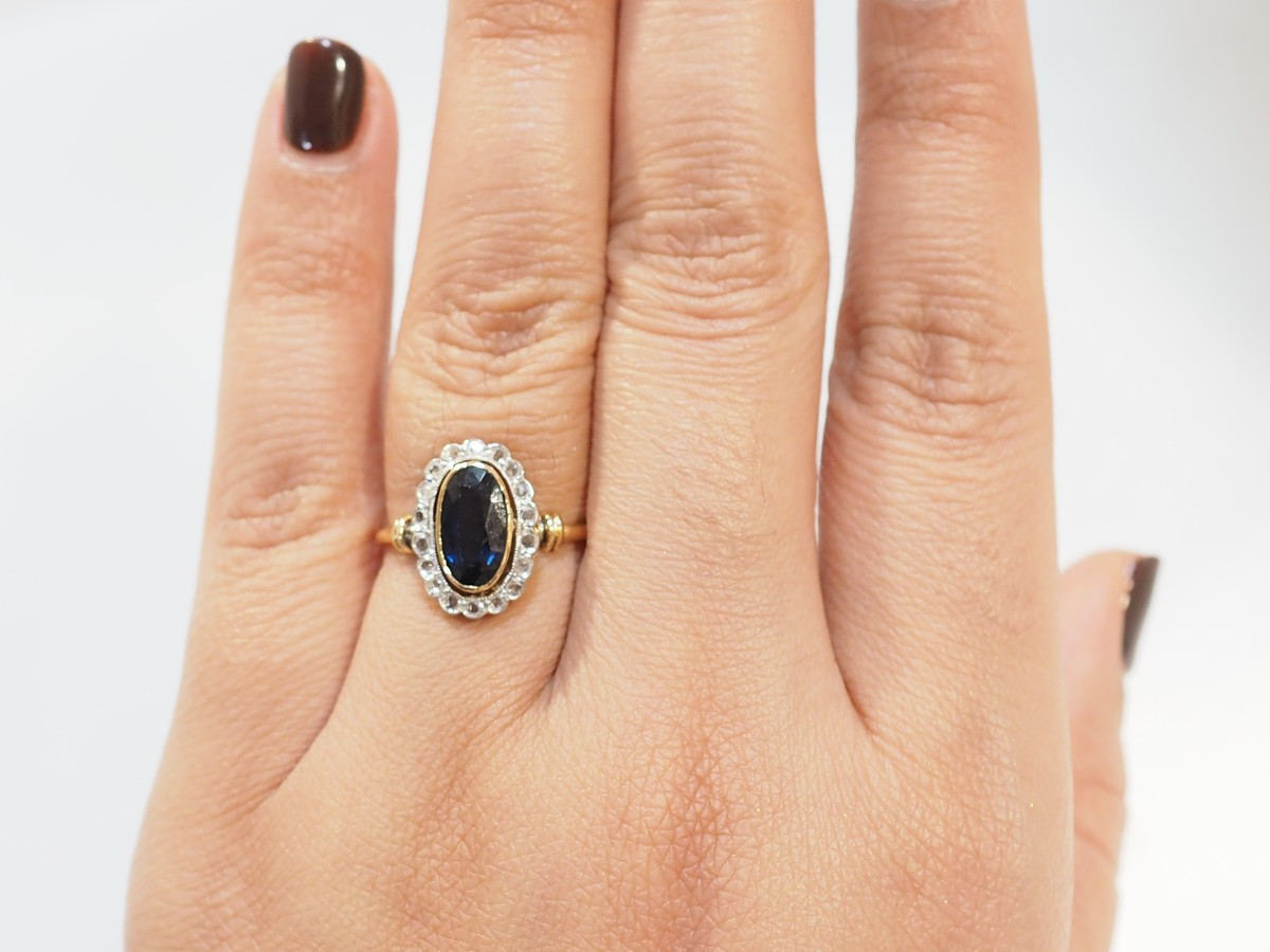 Pompadour Ring In Yellow Gold And Diamonds -photo-3