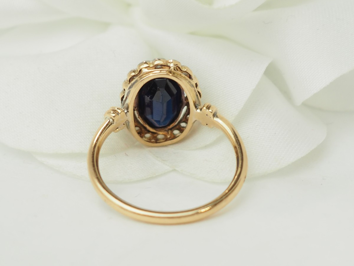 Pompadour Ring In Yellow Gold And Diamonds -photo-3