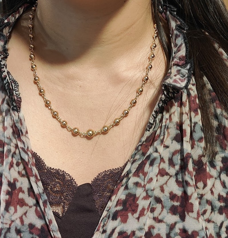 Collier Marseillais en chute en or rose-photo-3