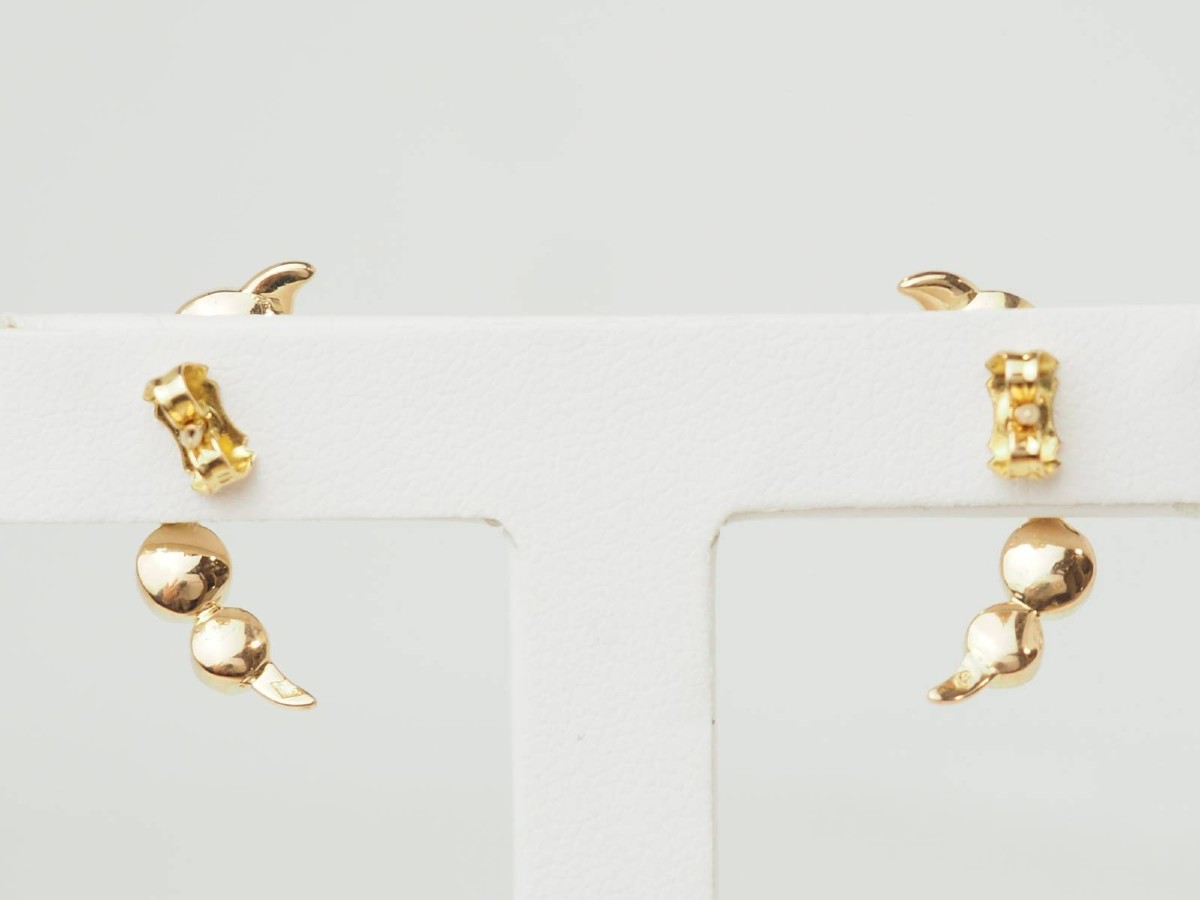 Perpignan Garnet Earrings In Yellow Gold-photo-2