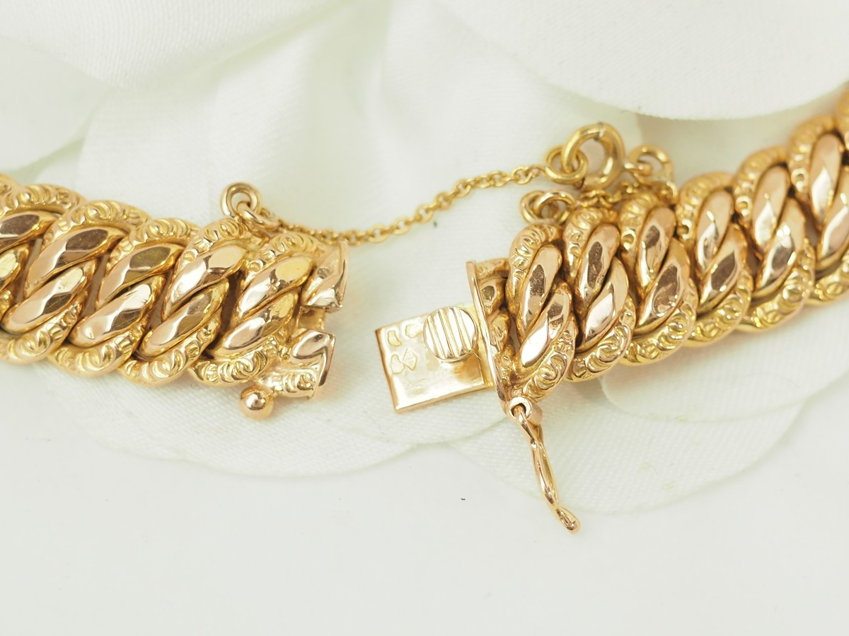 Necklace Maille Américaine 18k Rose Gold Large-photo-7