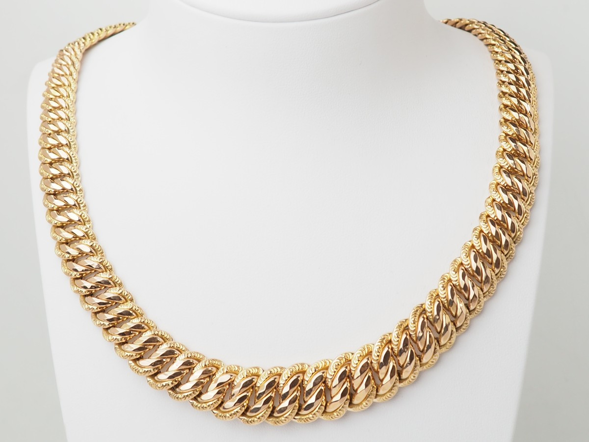 Necklace Maille Américaine 18k Rose Gold Large