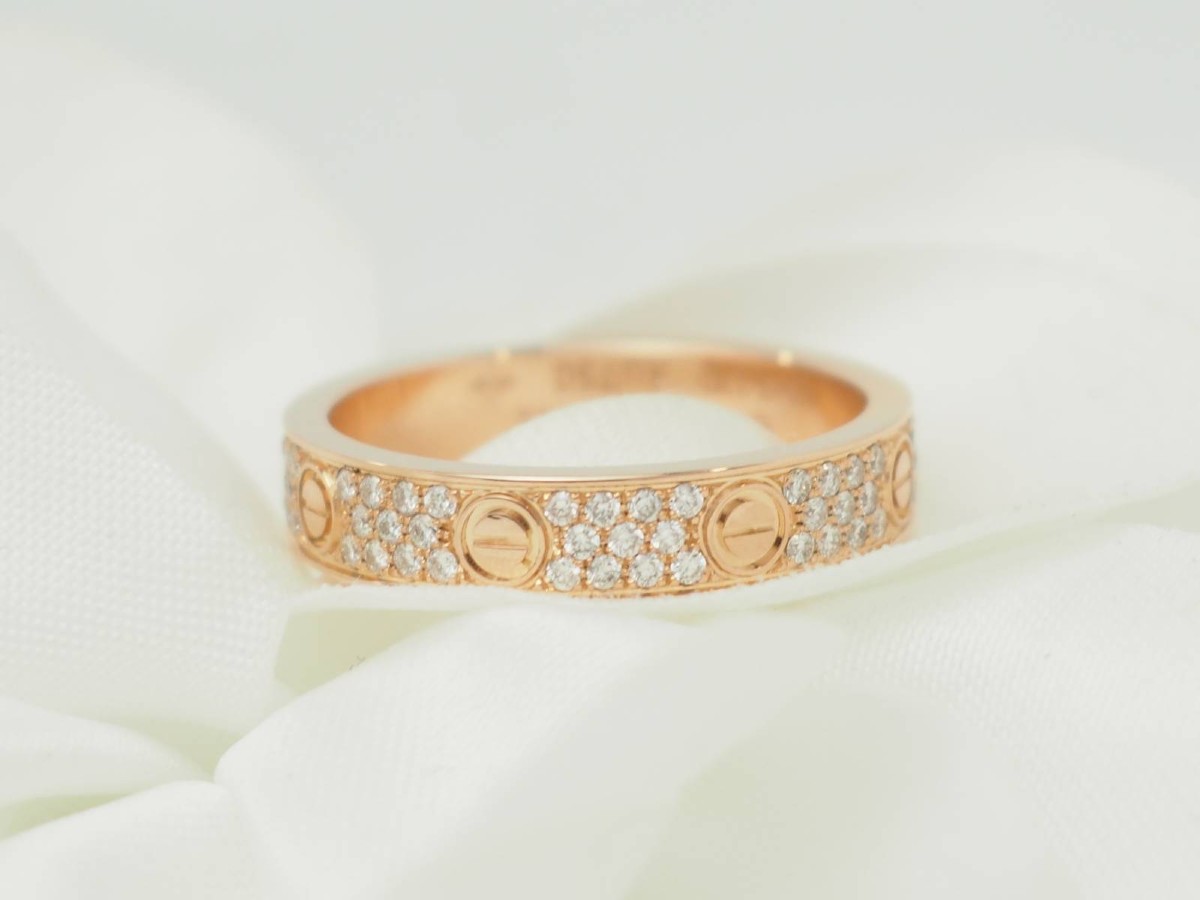 Ring Cartier Love Rose Gold Diamonds 0,31ct-photo-2