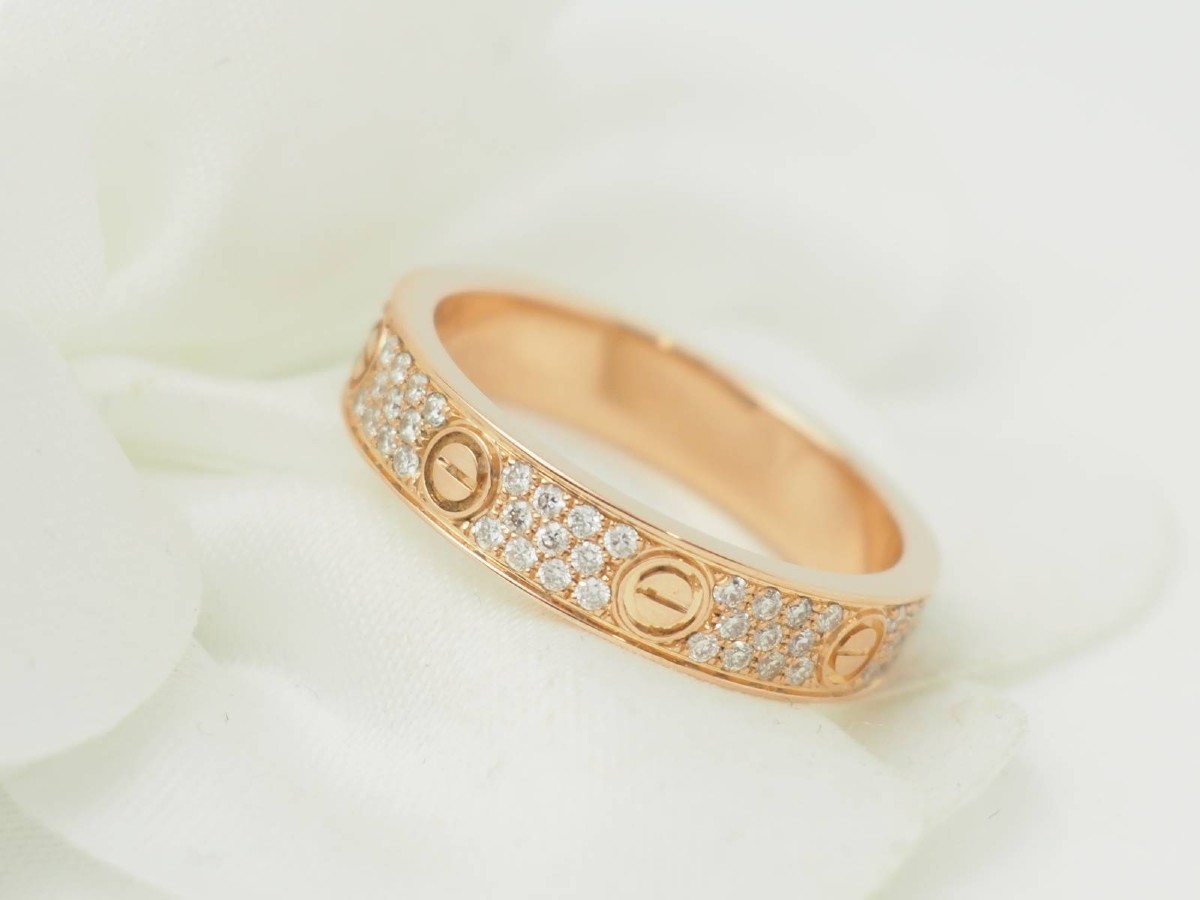 Ring Cartier Love Rose Gold Diamonds 0,31ct-photo-4