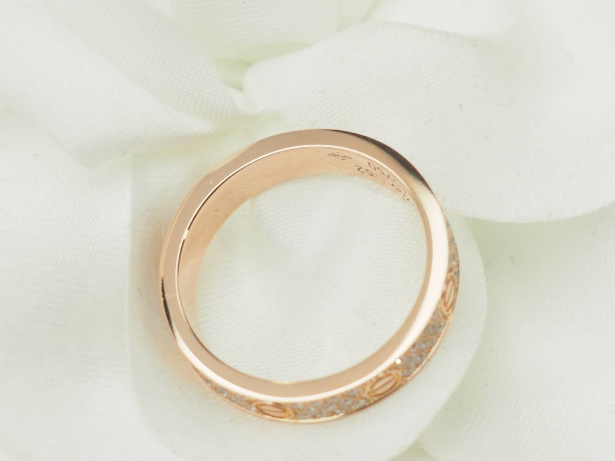Ring Cartier Love Rose Gold Diamonds 0,31ct-photo-3