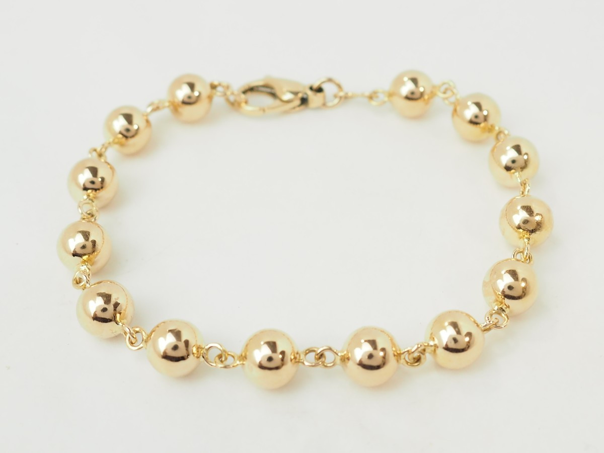 Marseille Bracelet In 18-carat  Gold - Regular Beads 8 Mm-photo-4