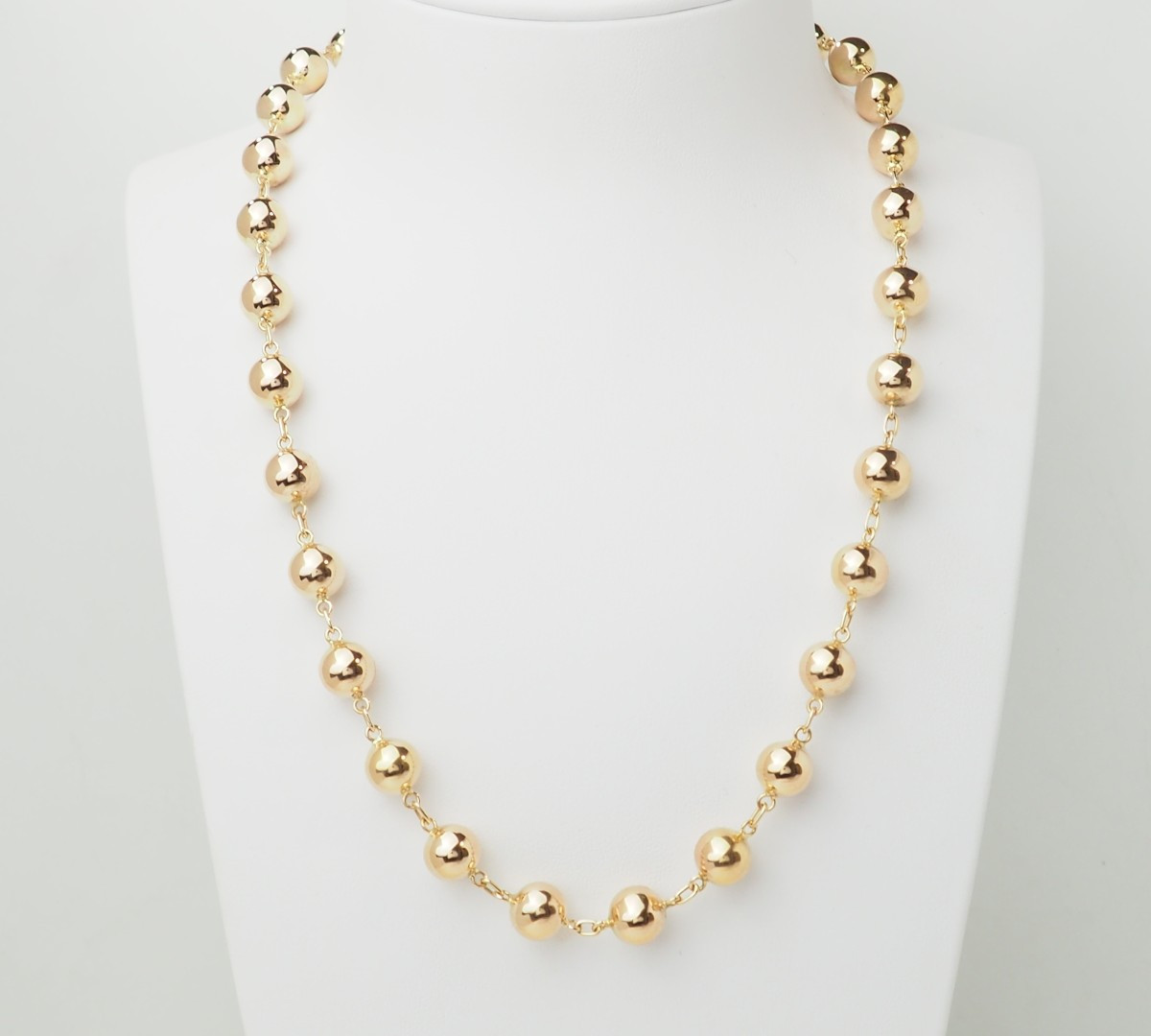 Collier marseillais en or rose - Boules régulières 9 mm-photo-3