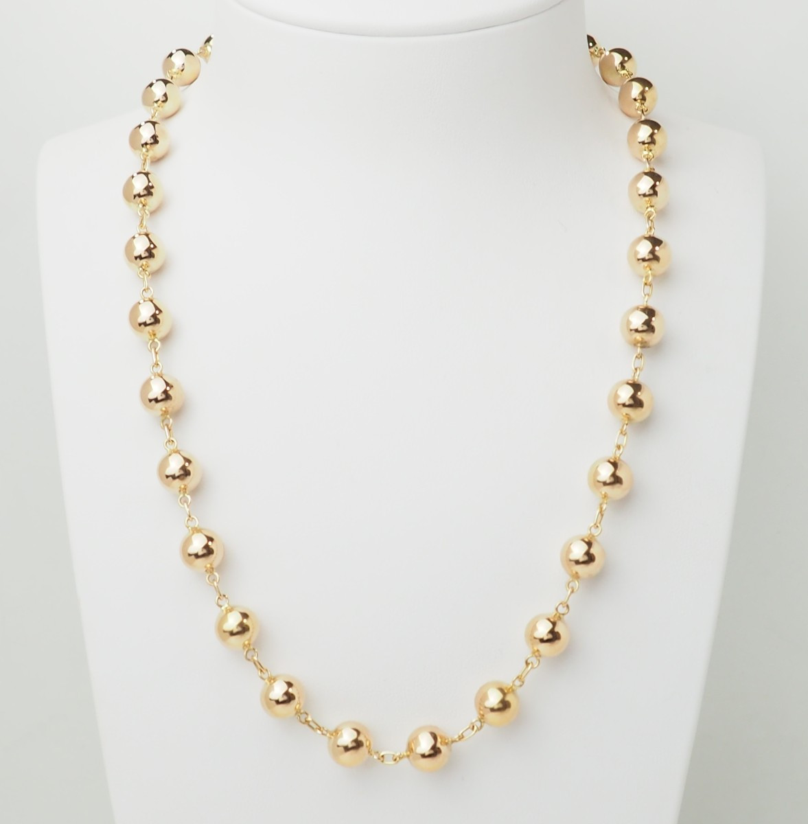 Collier marseillais en or rose - Boules régulières 9 mm-photo-5