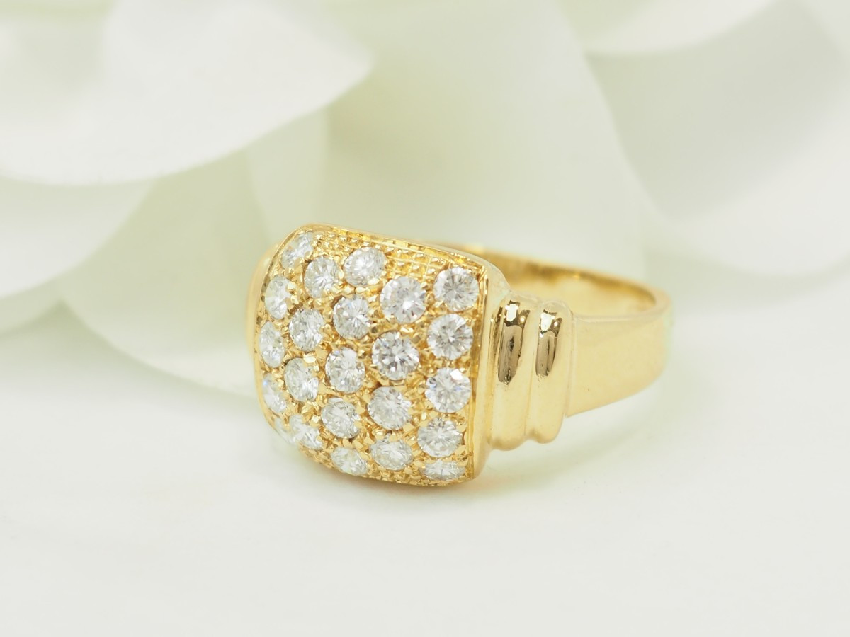 0.90ct Diamond-paved Ring In Yellow Gold-photo-4