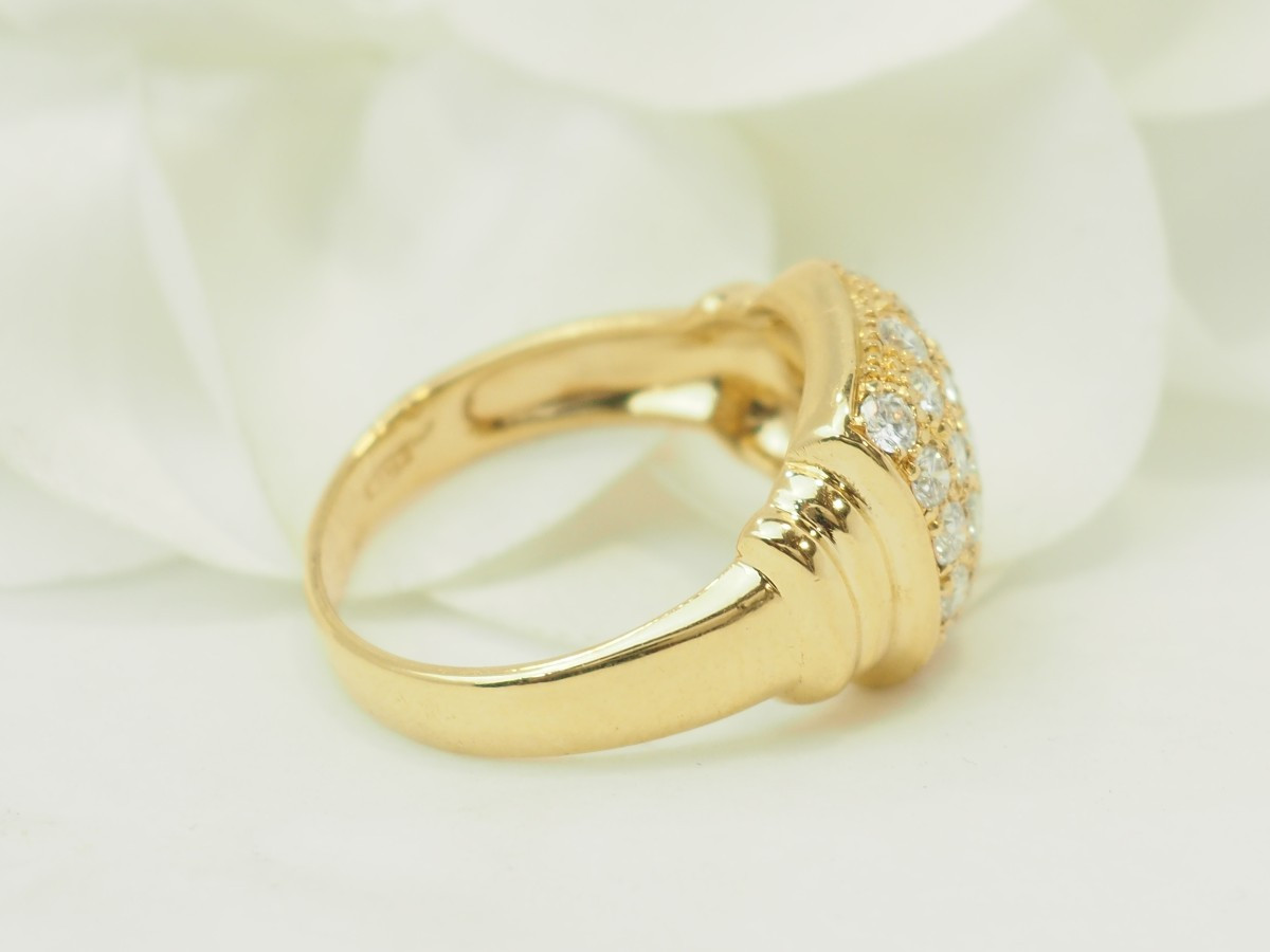 0.90ct Diamond-paved Ring In Yellow Gold-photo-2