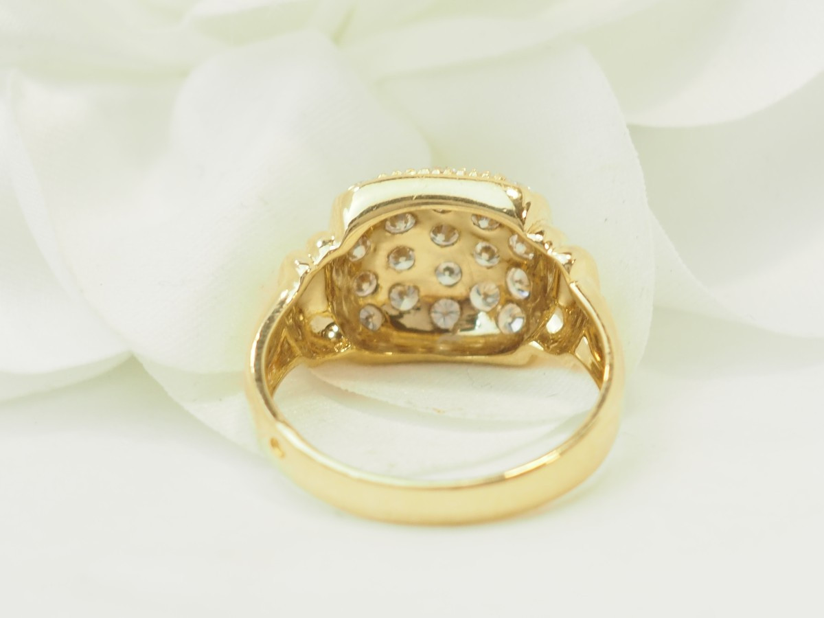 0.90ct Diamond-paved Ring In Yellow Gold-photo-3