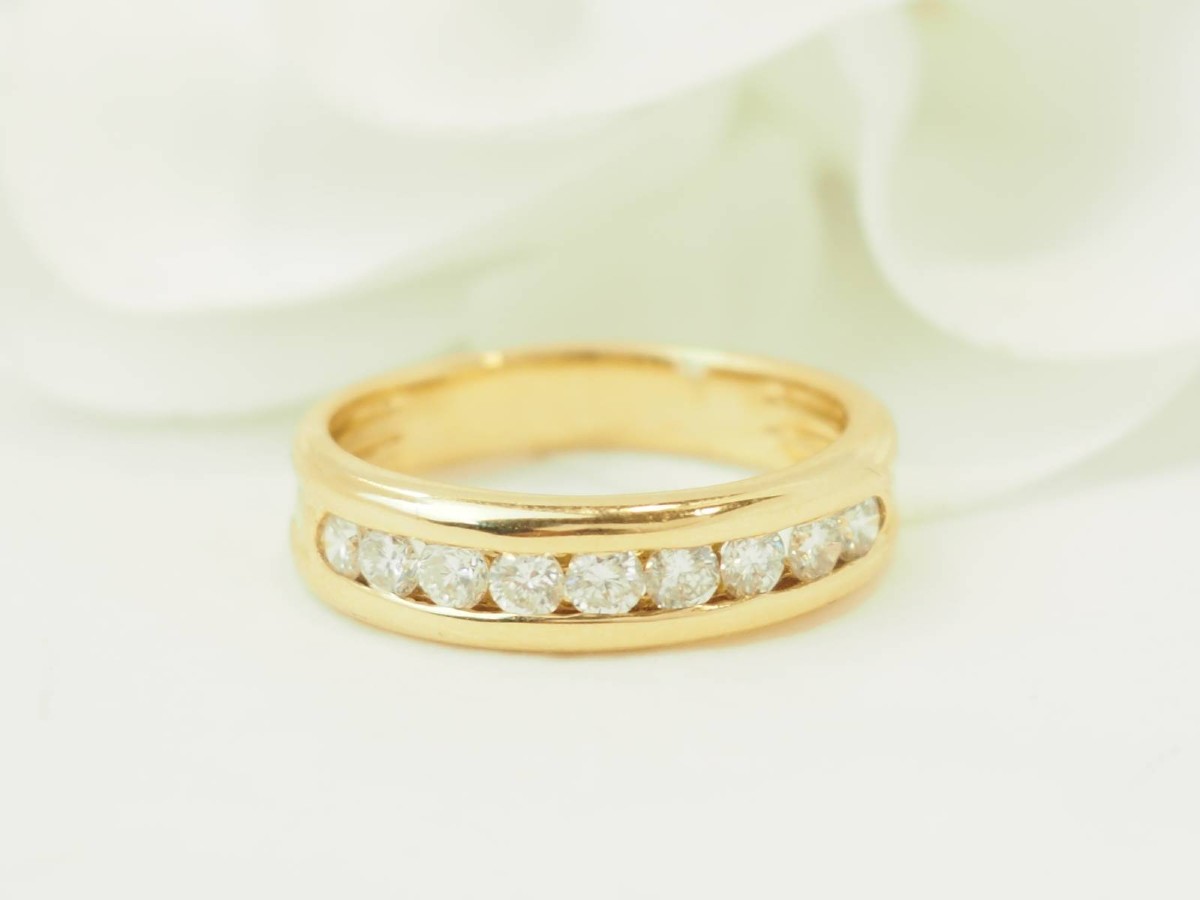 Wedding Band In 18 Carat Yellow Gold And Diamonds - 0.63 Ct