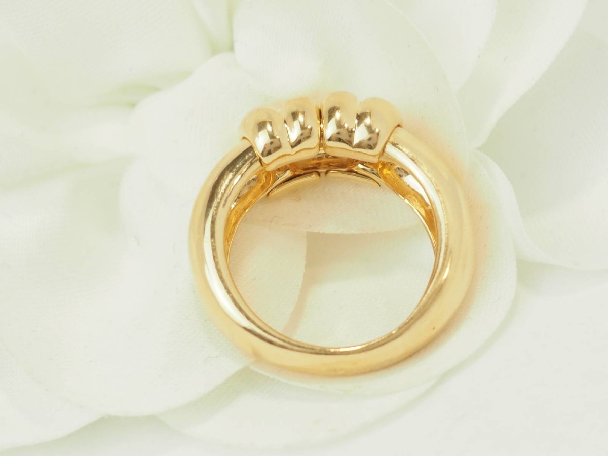 Vintage 18 Carat Yellow Gold And Diamond Ring - Sliding Top-photo-4
