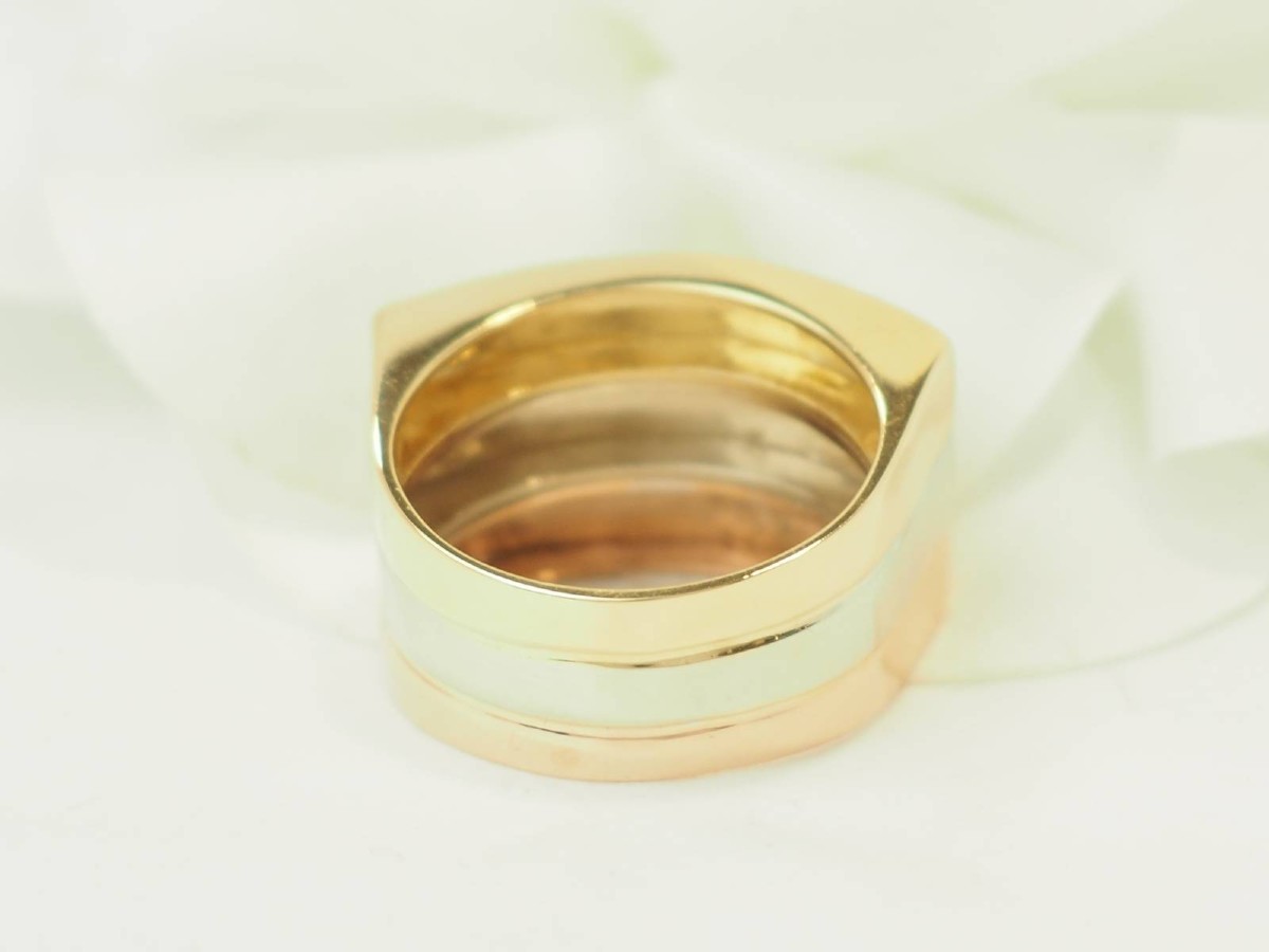 Vintage Ring In 3 18-carat Gold-photo-2