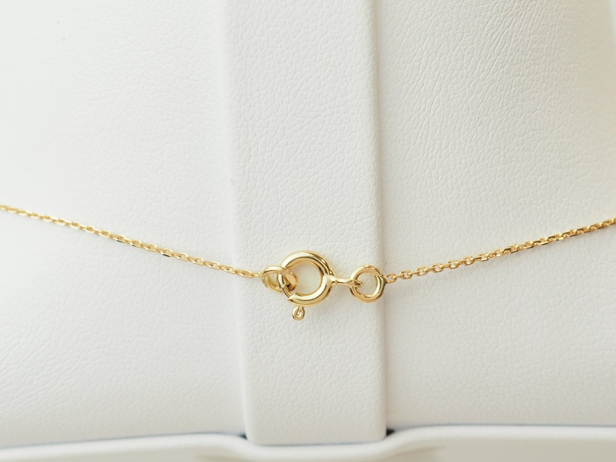 Collier solitaire émeraude ovale naturelle 1,23 carat en or jaune -photo-1