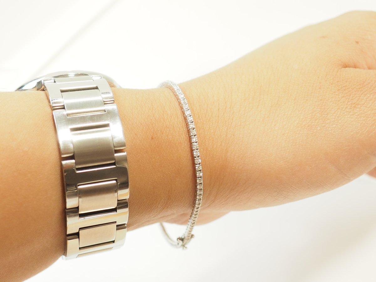 River Bracelet In White Gold And Diamonds 1.84ct-photo-2
