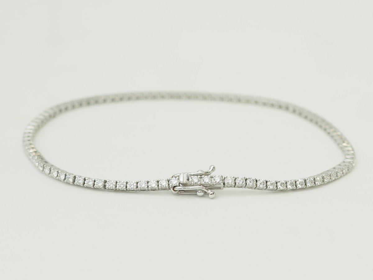 River Bracelet In White Gold And Diamonds 1.84ct-photo-2